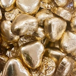 Sweetas954 Bulk Chocolates Milk Chocolate Love Hearts Gold - 1kg