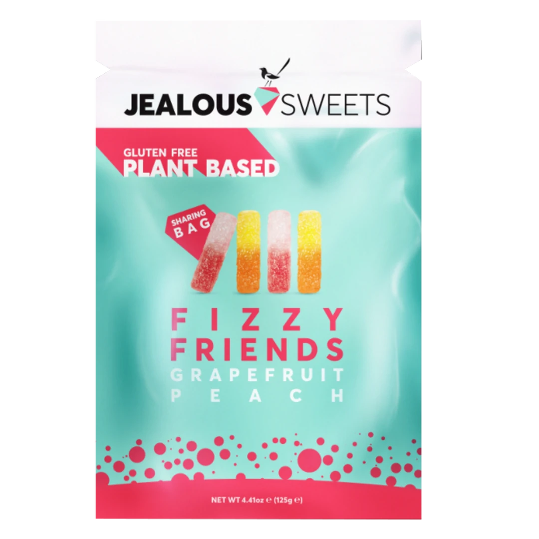 Sweetas954 Jealous Sweets Fizzy Friends - Grapefruit & Peach 125g 3 Sweetas954 Jealous Sweets Fizzy Friends - Grapefruit & Peach 125g
